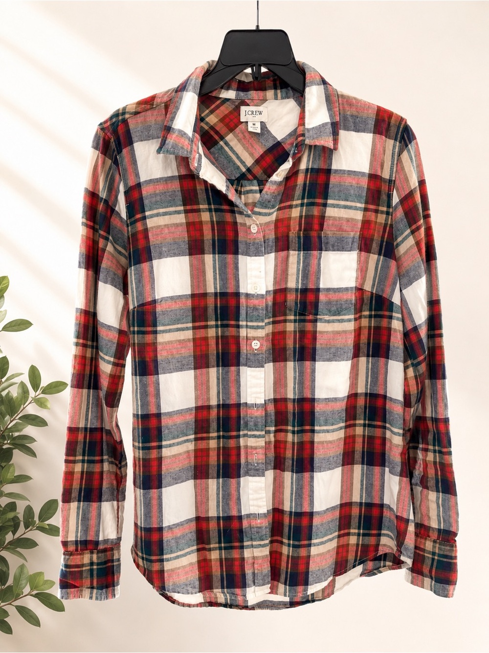 J. Crew Multicolor Plaid Button-Up Shirt
